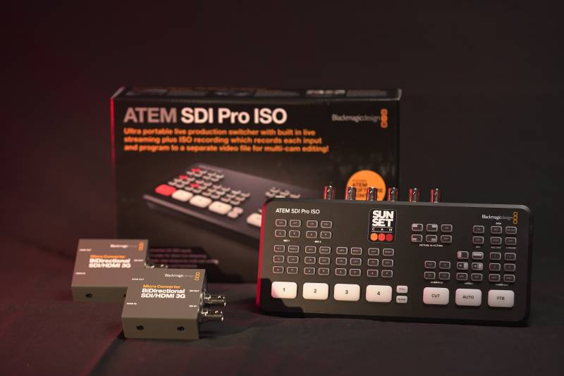 Use our ATEM mixer system for your next filming in the South of France