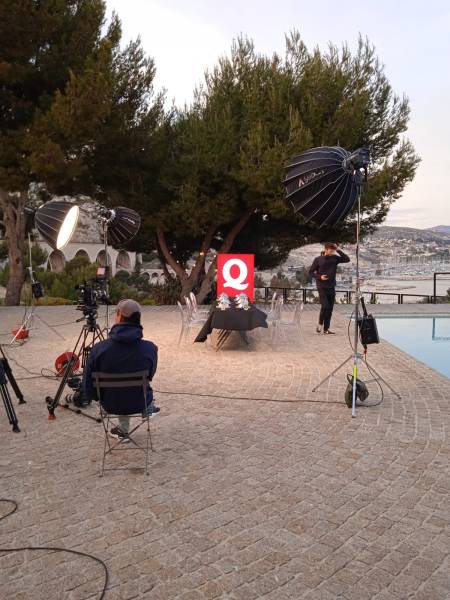 Shooting in the calanques of Marseille for Quick with 360 media