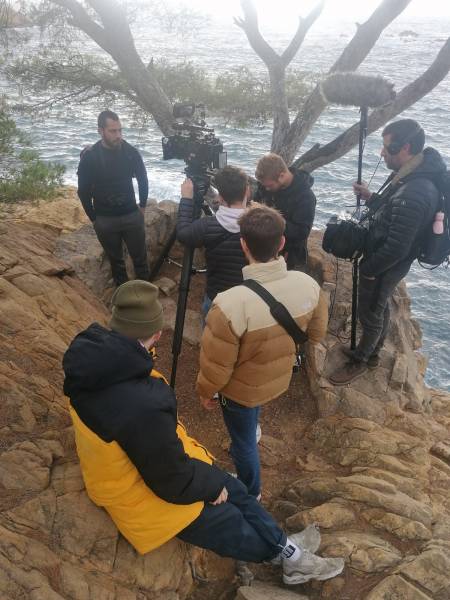 shooting in the french calanques in Marseille